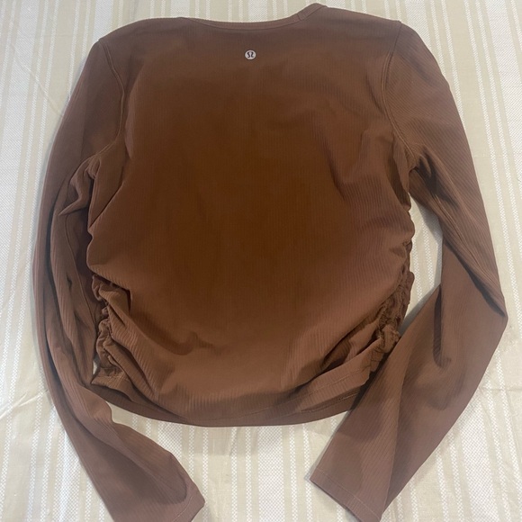 lululemon athletica All it Takes Ribbed Nulu Long sleeve shirt Roasted Brown - Picture 5 of 8